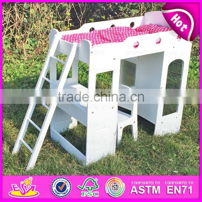 2016 New fashion baby wooden toy doll crib W06B018