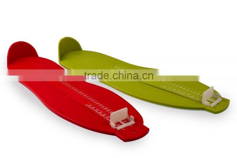 Set of 2 promotional customized logo plastic foot gauge foot measure device
