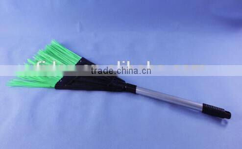 Long Aluminum telescopic handle garden broom for cleaning fallen leaves