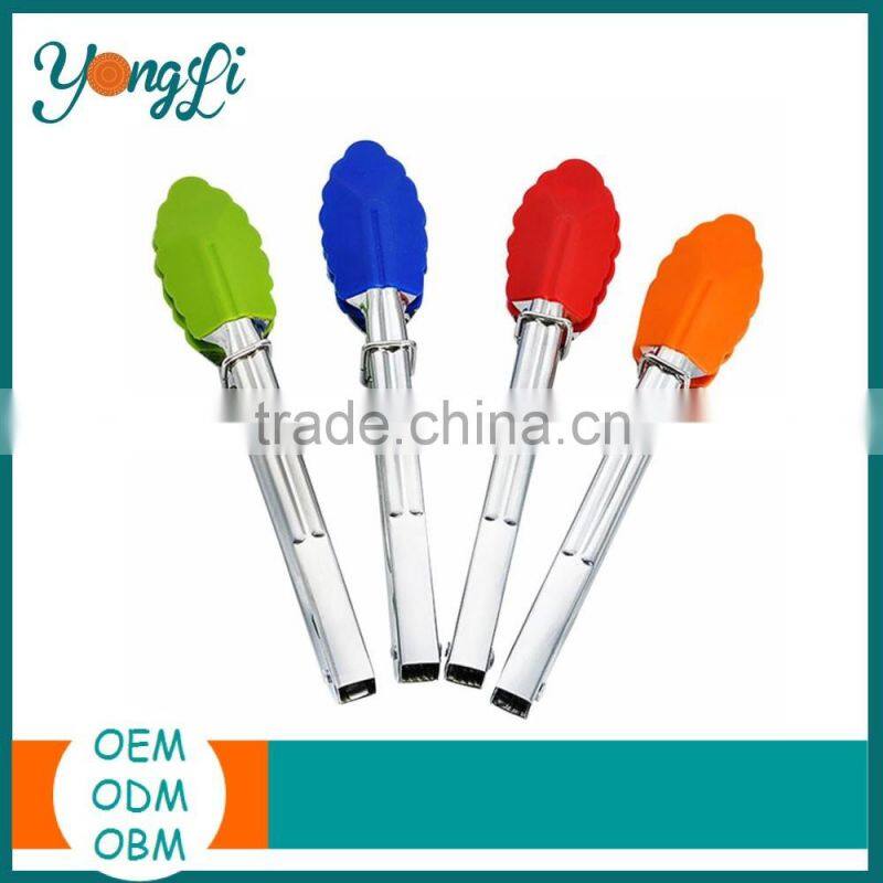 Stainless Steel Silicone Food Tongs Salad Serving Food Tongs Kitchen Tool Set