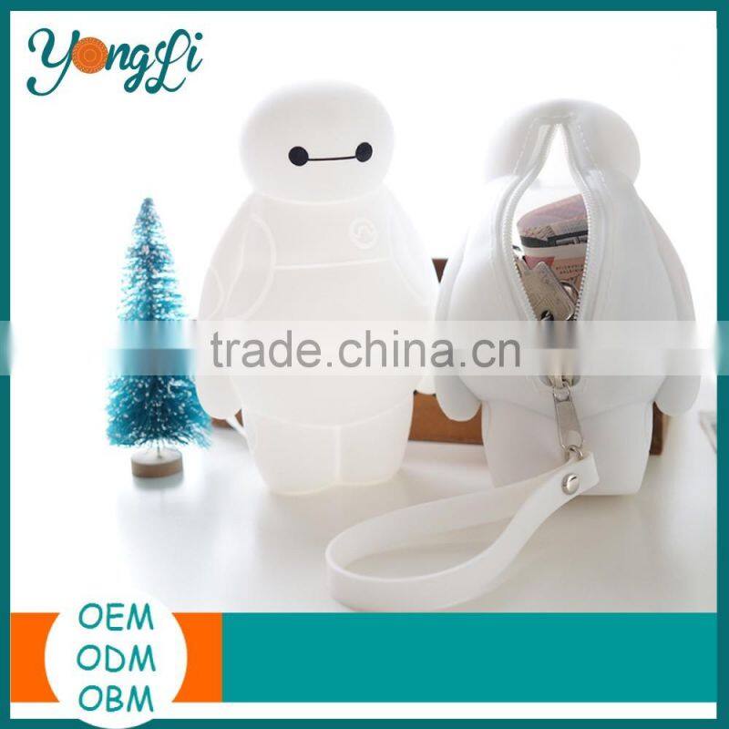 Silicone Zipper Binder Pencil Pouch Pencil Bag