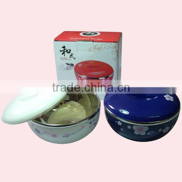 Stainless Steel Bowl Plastic Lid