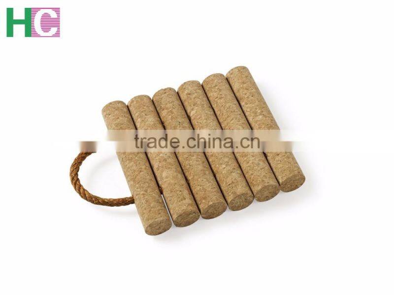 high quality cork placemats with handle and coasters