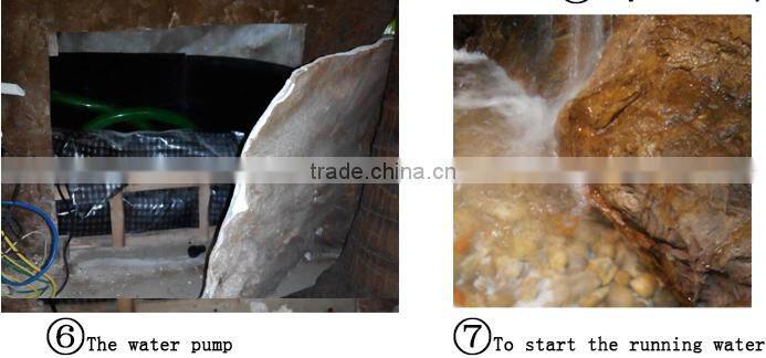 Factory design large outdoor artificial fiberglass decoration waterfall rocks for gardens