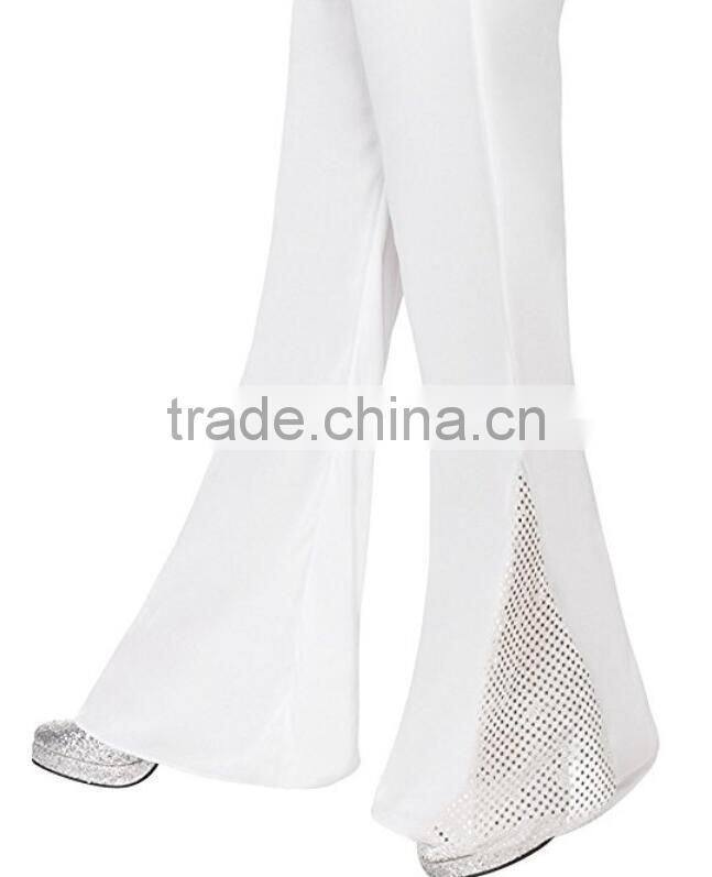 Wholesale Custom Women's halloween white top pants and belt 70's Disco Lady Costumes Adults