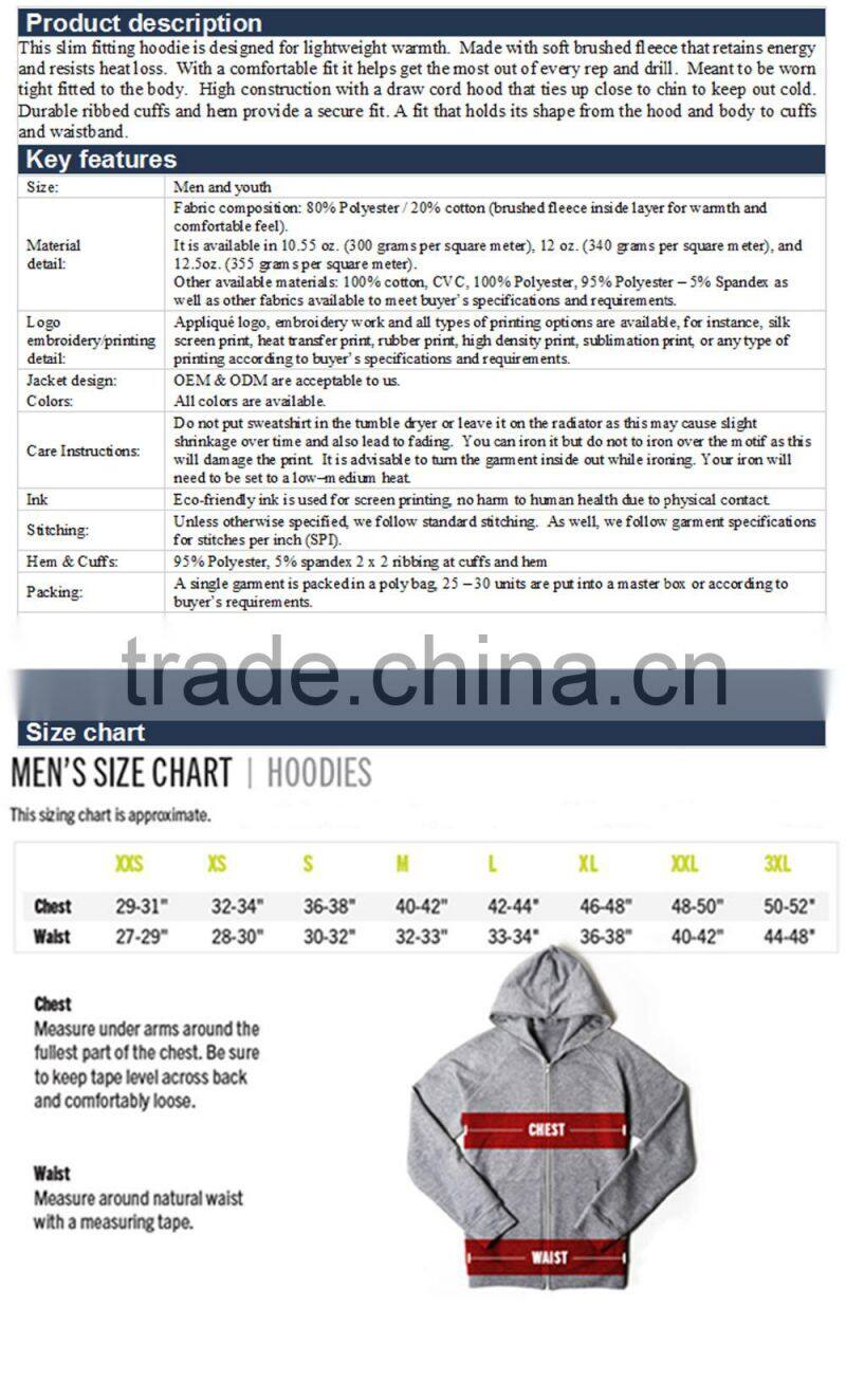 Slim Fitting Fleece Hoody