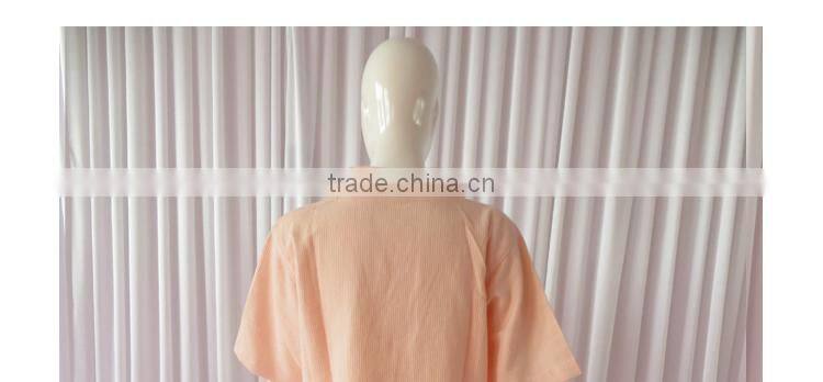 95% Cotton 4 Solid Colors Man and Women Short Sleeve Pyjamas Soft Sweat Steaming Clothes Spring and Summer Waffle Sleepwear