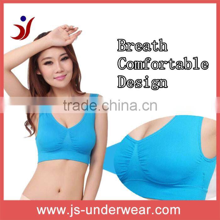 Sweet girl nylon yoga bra top, sport bra for new style wholesale, JS8192, S, M, L, XL(Accetp OEM)