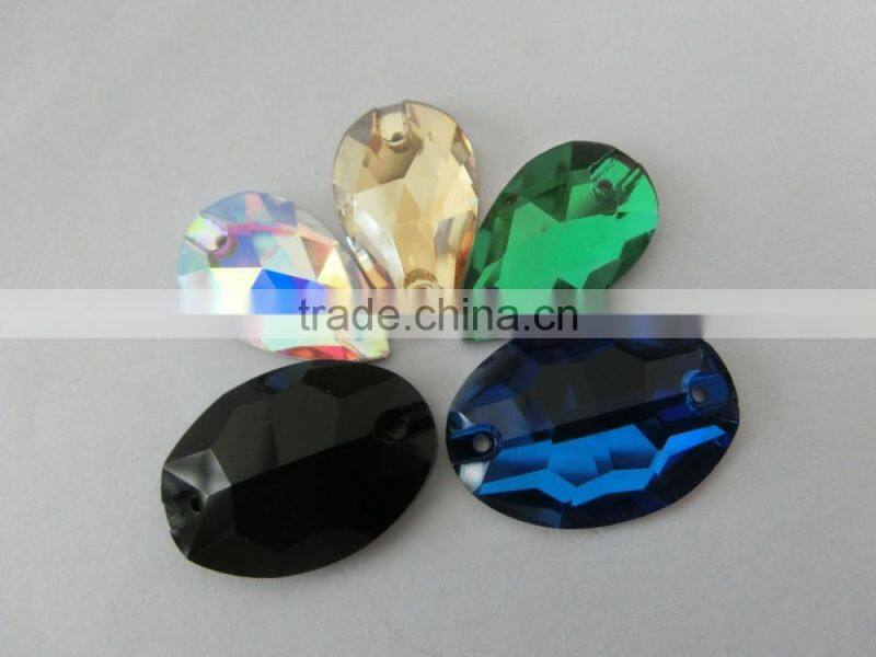 Wholesale Sew On Stones 8x10mm Oval Shape Crystal Stones For Dressing