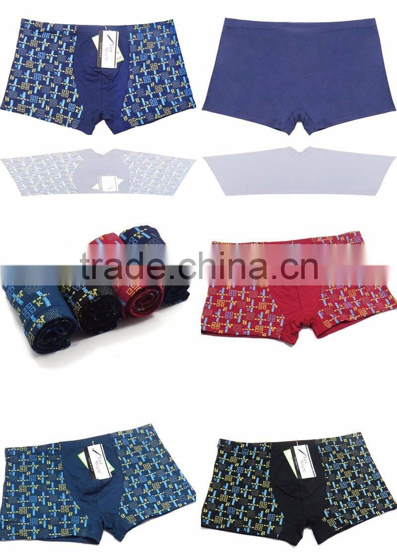 Fancy Printing Strong Men Shorts Bamboo Fiber Men Boxers Wholesale Men Boyshorts