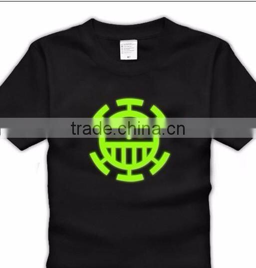 Music party Sound activated flashing lighting LED DJ T shirt