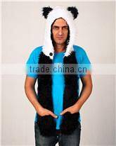 Long eared plush animal head russian style fur winter hat