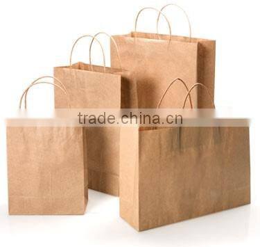 Brown Paper Bags with Brown Twisted Paper Handles