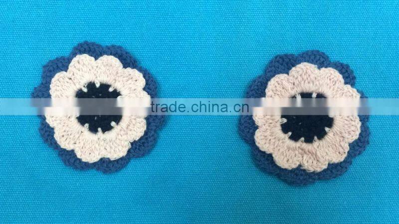 machine crochet flower applique