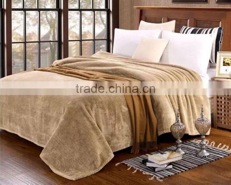 printed jacquard coral fleece fabric