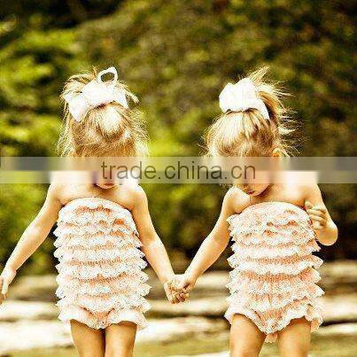 2013 High Quality Black Lace Petti Romper for Baby Girls Lovely Lace Petti Romper for Baby Girls