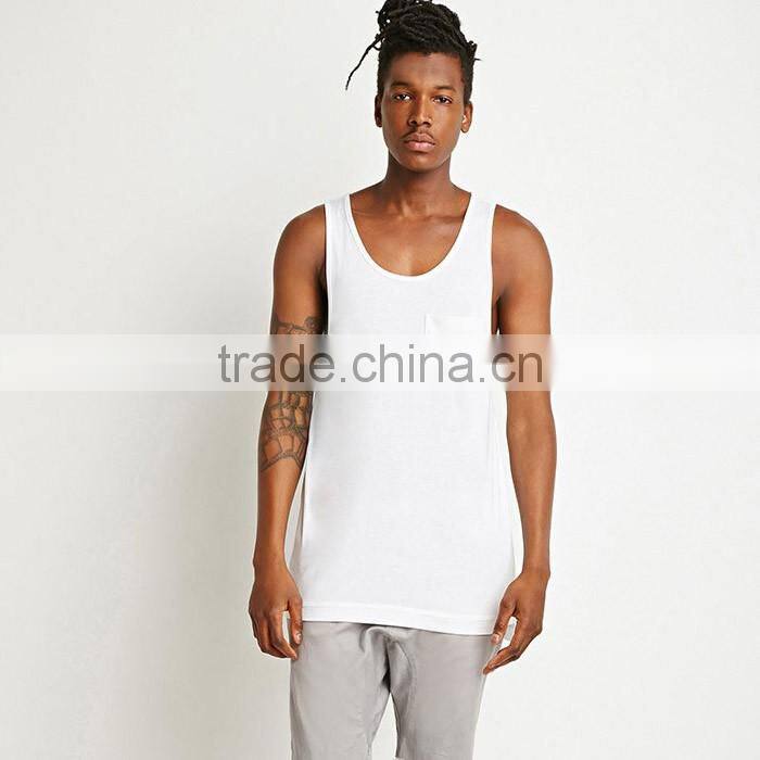 Mens wholesale plain bulk white tank tops