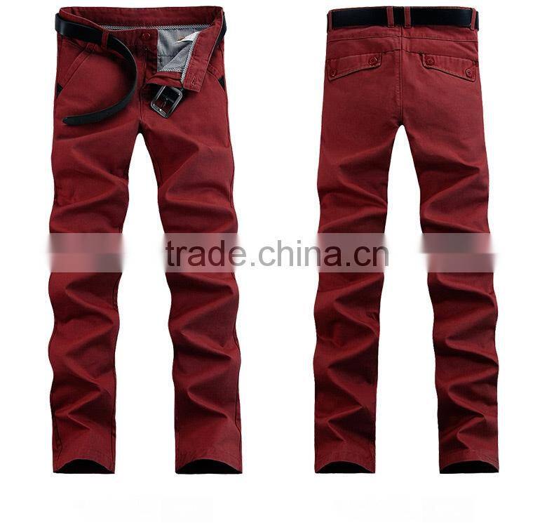 Wholesale 100%Cotton Casual Long Slim Fit Pants For Man