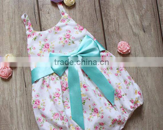 Wholesale Summer 0-24M Baby Clothes Toddler Plain Sleeveless Jumpsuit Baby Lace Linen Romper