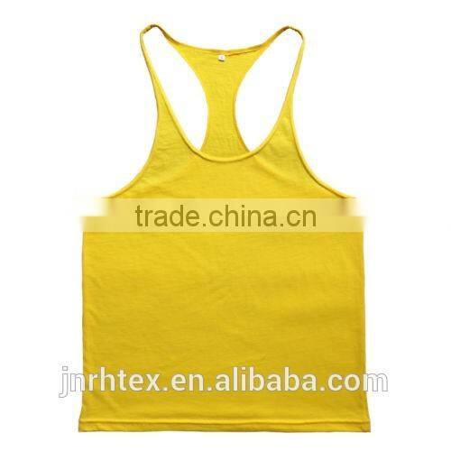Cotton And Spandex Mens Blank Gym Tank Top