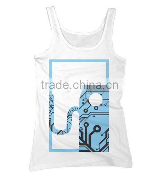 Alibaba china wholesale custom printing 100 cotton sublimation tank top women