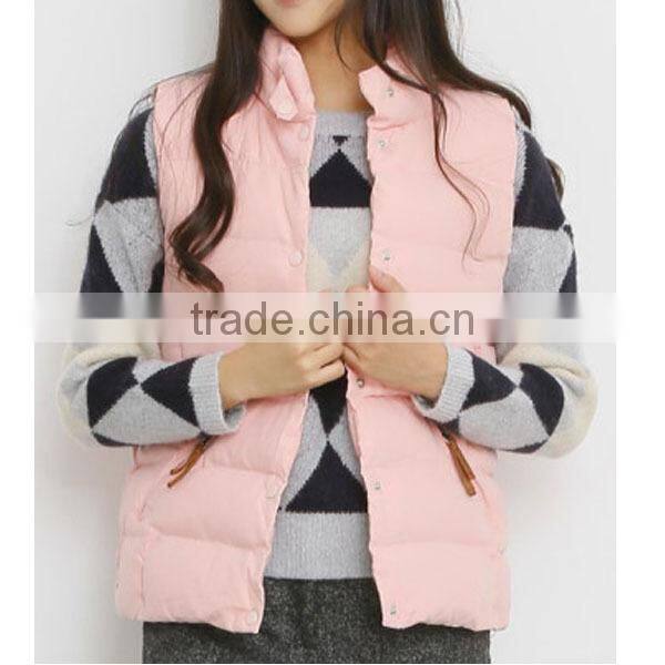 2015 Customized Outdoor Woman Slim Cotton Vests Wholesale