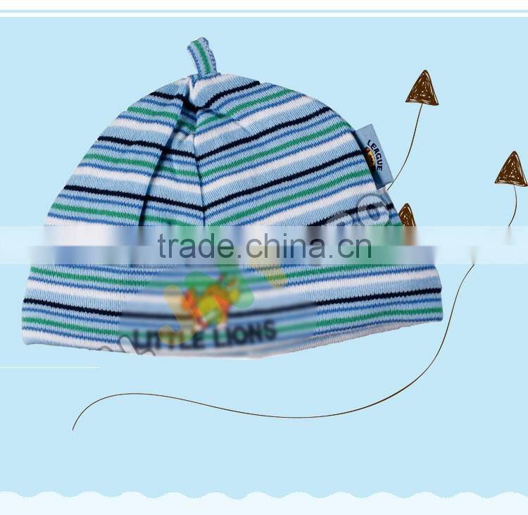 Custom striped knitted wholesale baby beret hats