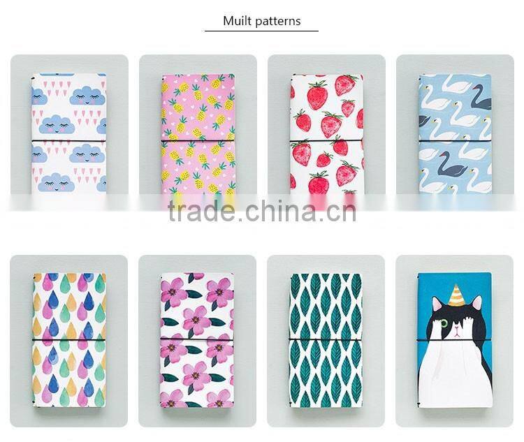 Soft faux leather cover planner refillable text journal dairy planner customizable notebook with band