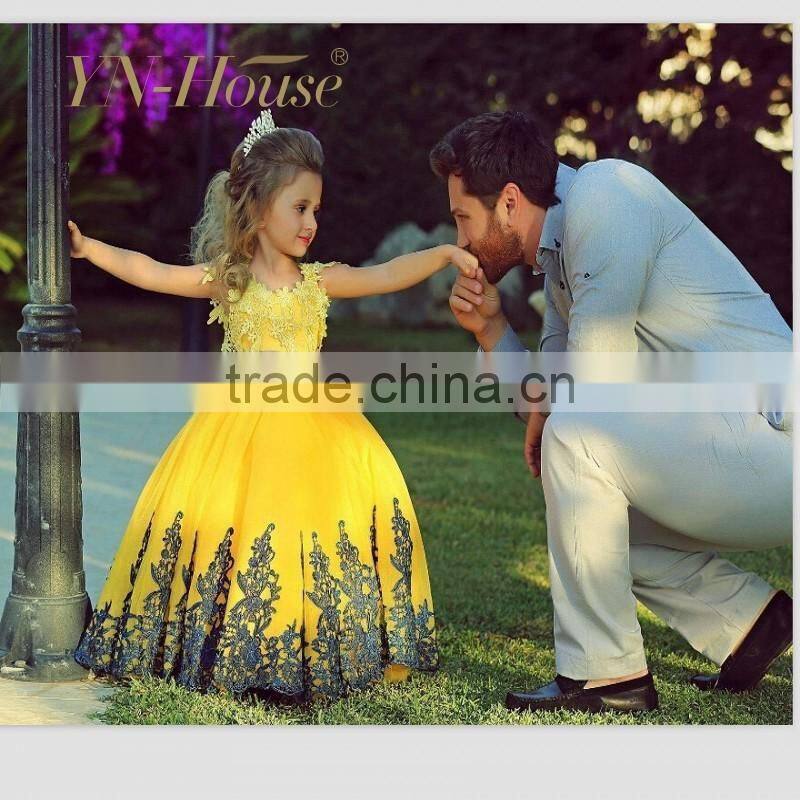 2016 New design princess dresses for girls of 10 year old