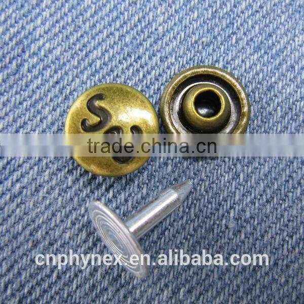 Fashion Jeans Button Metal Rivet For Garments