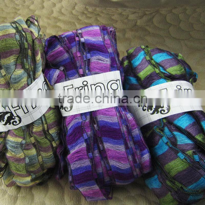 Novelty Wool fancy ribbon yarn for hand knitting
