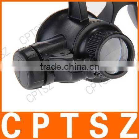 COLEMETER 10X 15X 20X 25X Magnifier Magnifying Eye Glasses Loupe LED Jeweler Watch Repair