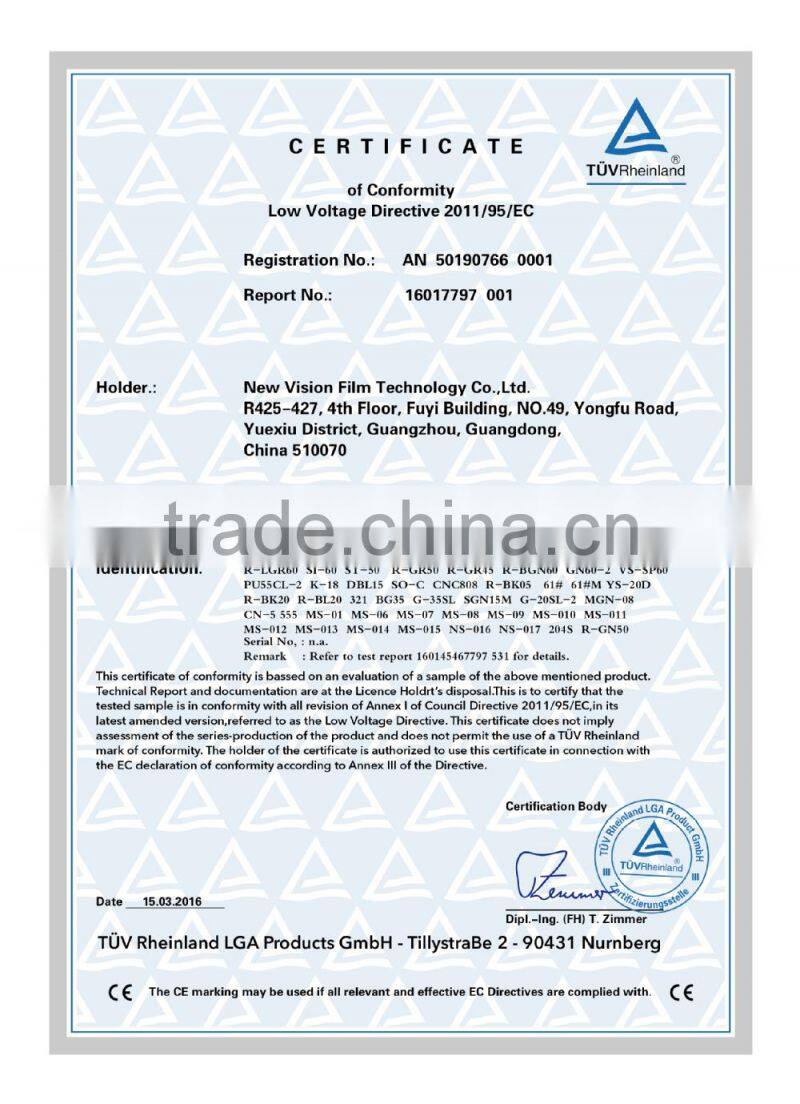 Super quality las peliculas para automotive 1 ply anti-scratch window tint film