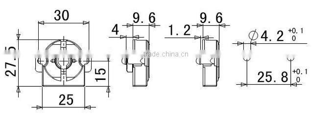 G13/T8 End fixing fluorescent lampholder