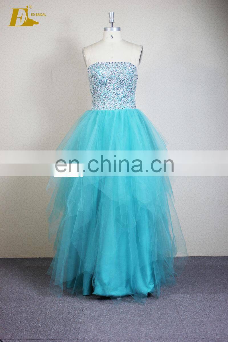 Your Design Strapless Sleevelss Beaded Floor Length Wholesale Sexy Special Occasions Prom Dresses