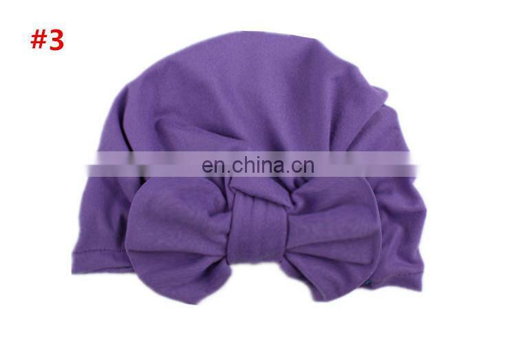 2017 new fashion in Europe and America baby supplies children solid color tie with head cap