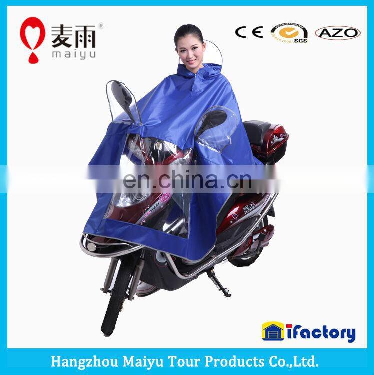 Maiyu waterproof pvc rain poncho for scooters