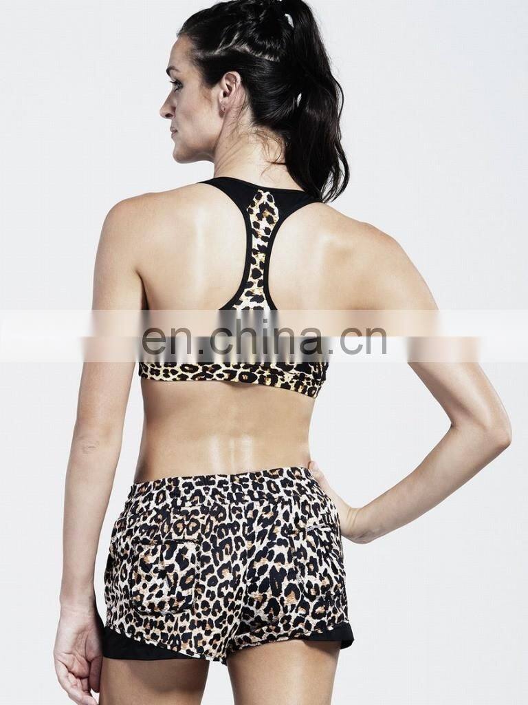 Wholesale Ladies fashion Leopard sports bra yoga #YB0013