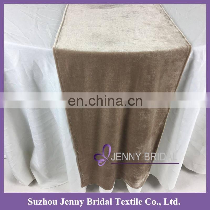 TR039C dark green italian velvet fabric table runner wedding