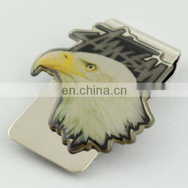 custom logo metal paper clip magic money clip brand