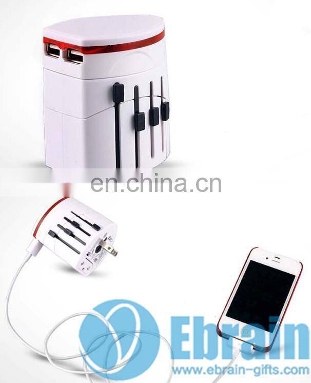 World Travel Buddy 2-Pole Promotional Adapter and USB Charger