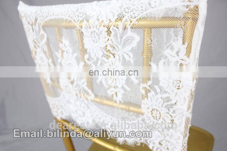 lace chair cap, Chiavari chair sash,black and white wedding chair decoration