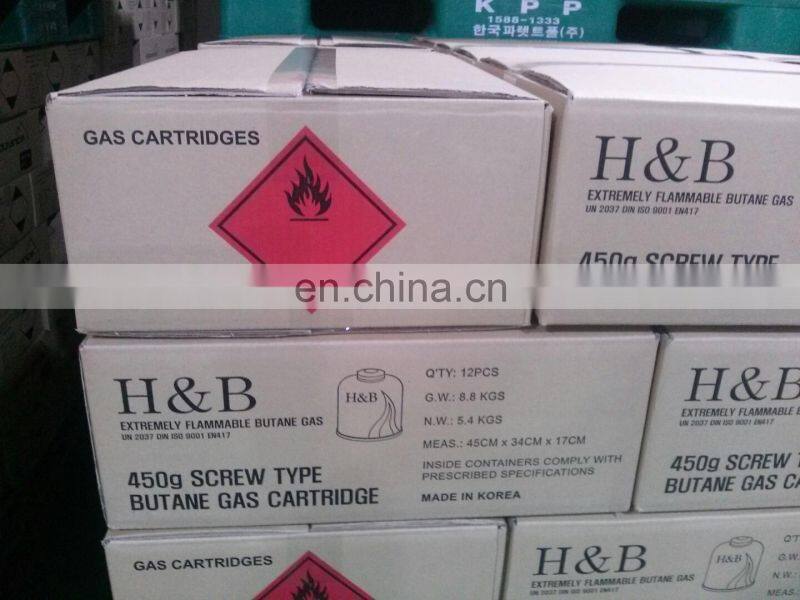 BUTANE GAS CARTRIDGE 450g-460g / Made in Korea