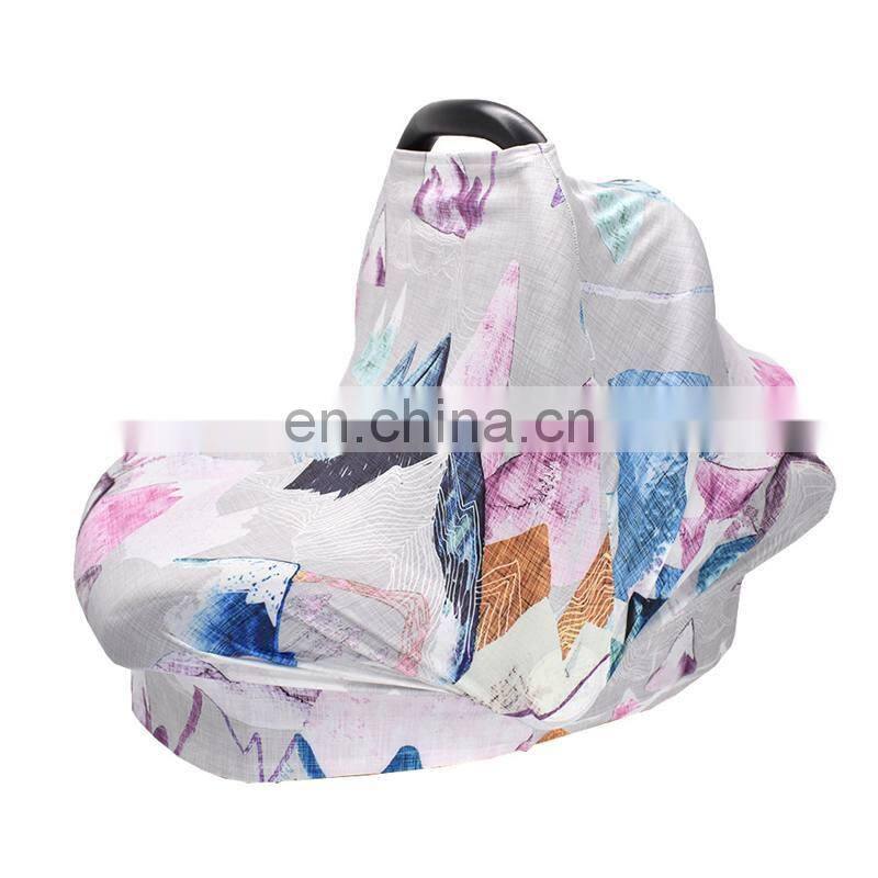 Classic Design Stretchy Car Seat Cover Baby Carseat Canopy Privacy Breastfeeding Cover Shopping Cart Cover