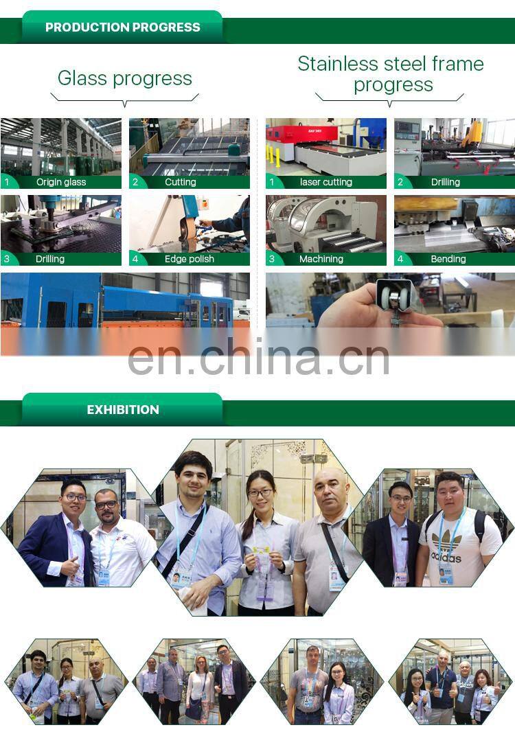 PEMCO brand Sliding door 2 Glass free standing glass shower enclosure