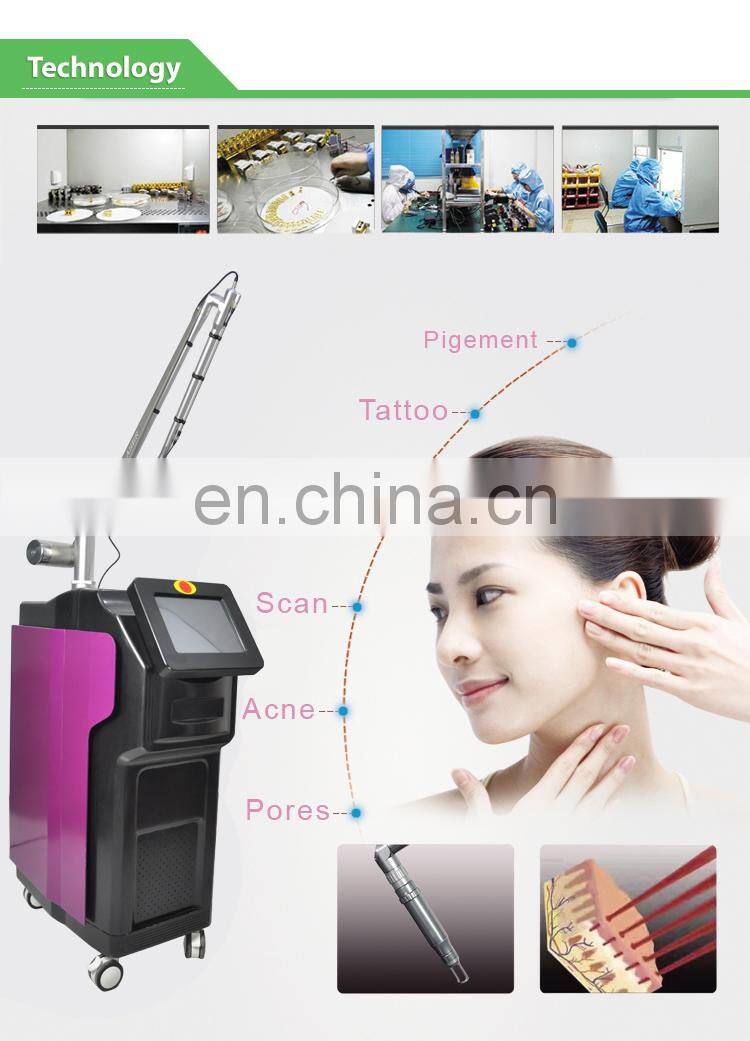 Carbon Peel Picosecond Laser 755nm 1064nm 532nm with Honeycomb Probe