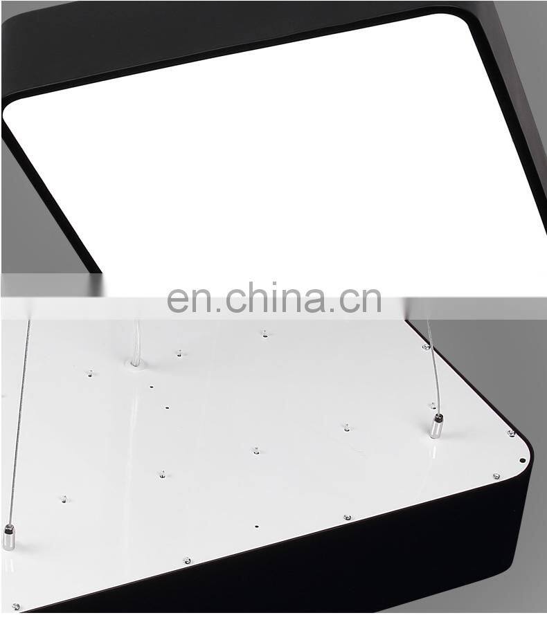Hot Sale LED Square Super Market Mall Store Ceiling Lamp Modern Simple Commercial Hanging Light Office Lighting