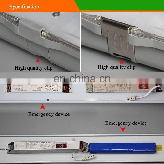 PC housing, PC cover 4ft T8 IP65 tri-proof light fixture