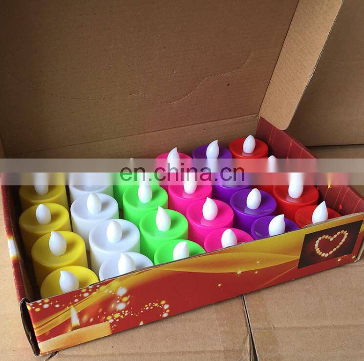 Waterproof plastic RGB color changing flameless led light candle
