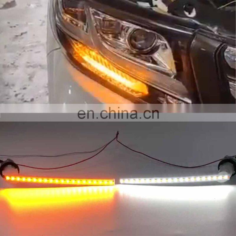 Carest 2PCS Car Dynamic turn signal light For Toyota Alphard Vellfire 20 Vellfire 30 LED DRL Daytime Running Light